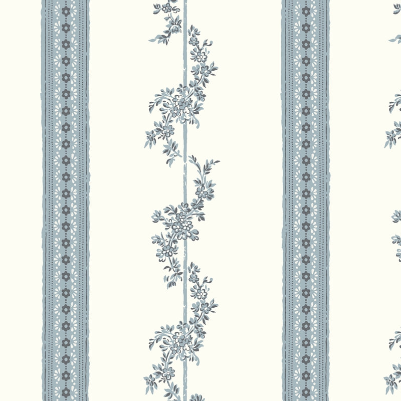 Sample 4509 Drottningholm, Blue By Borastapeter Wallpaper