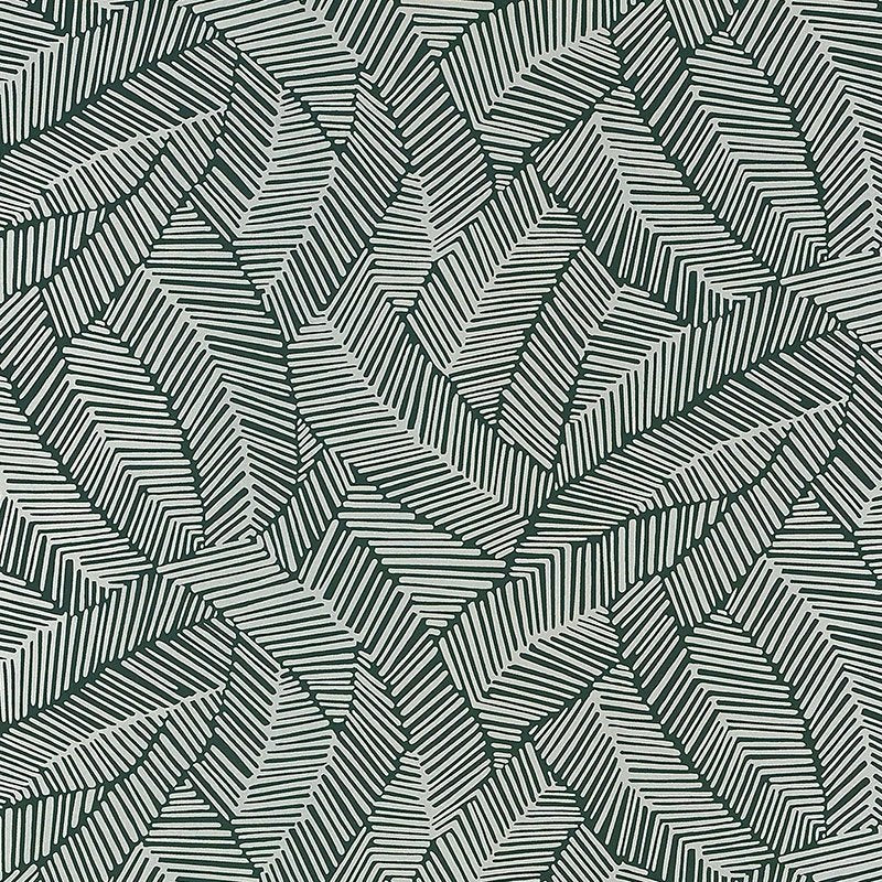 Shop 5007534 Abstract Leaf Metallic Slate Schumacher Wallpaper