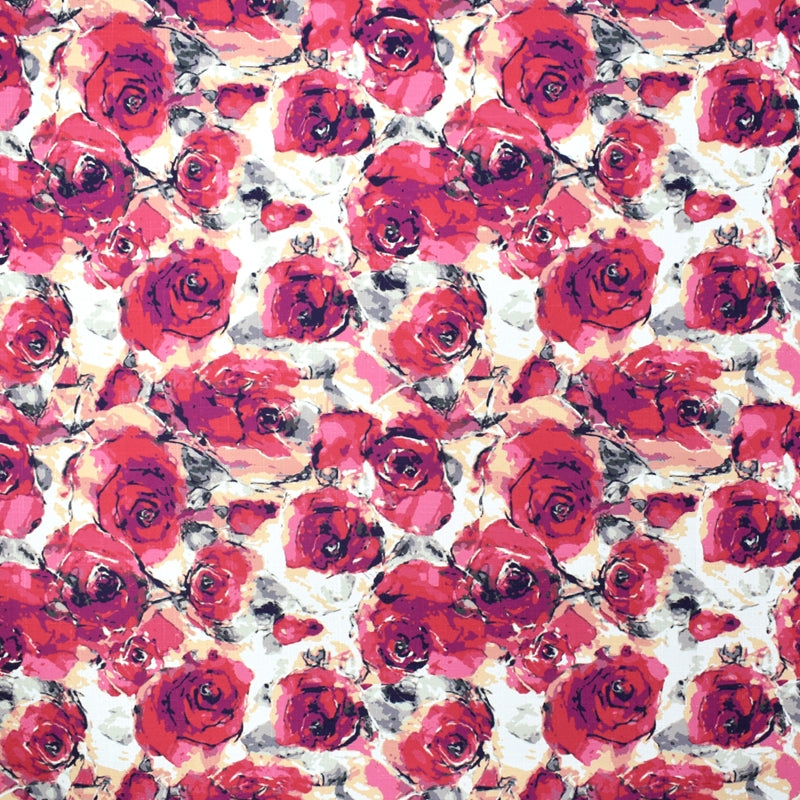 View F2347 Rose Red Floral Greenhouse Fabric