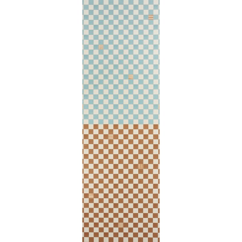 Shop 5014260 Gambit Panel Teal and Earthy Brown Schumacher Wallpaper