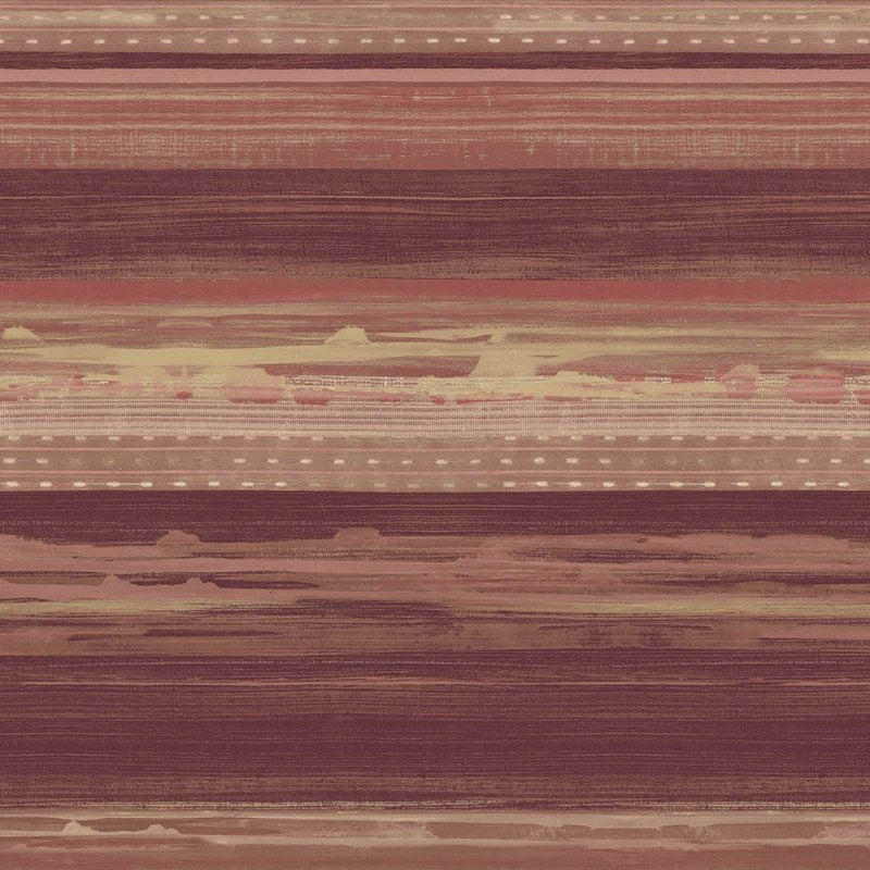 Looking RY31311 Boho Rhapsody Horizon Brushed Stripe Red by Seabrook Wallpaper