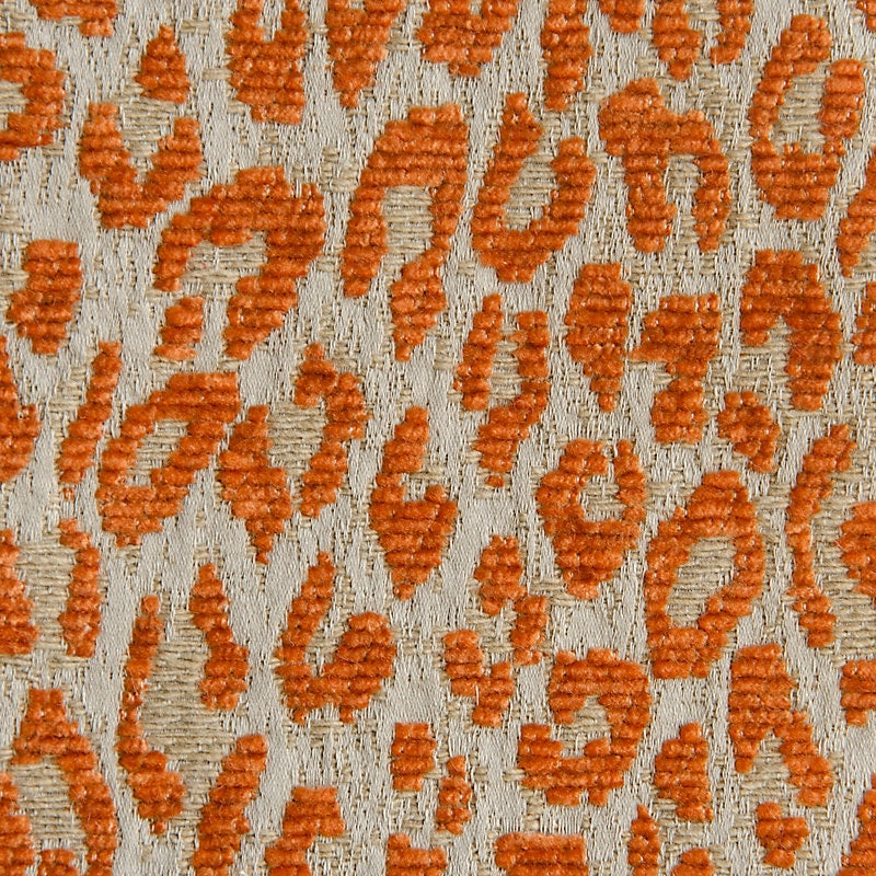 Shop A9 0006Leop Leopard Orange Koi by Aldeco Fabric