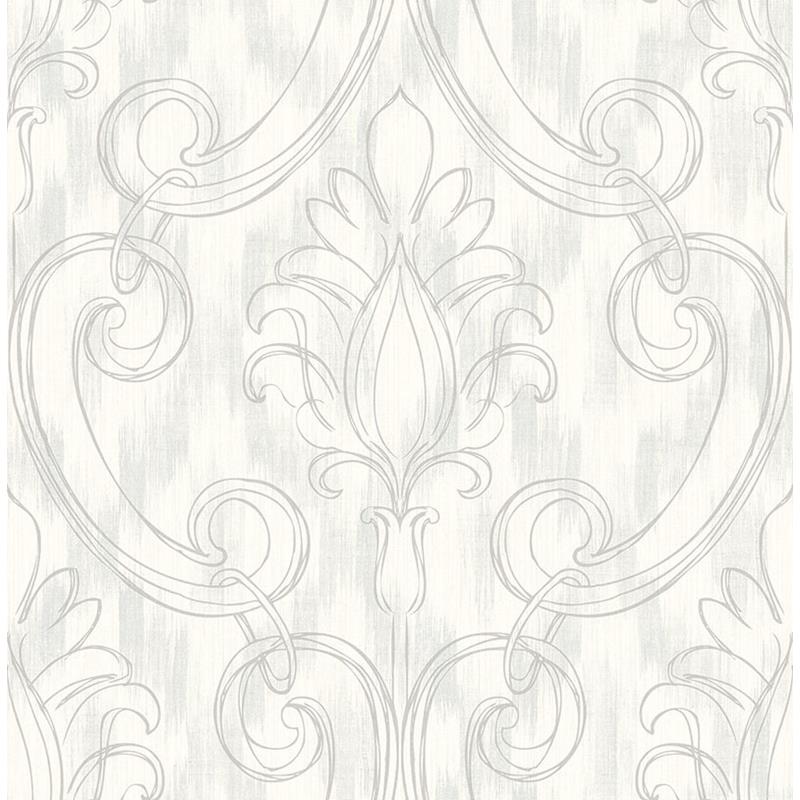 Search MT80010 Montage Gray Damask by Seabrook Wallpaper
