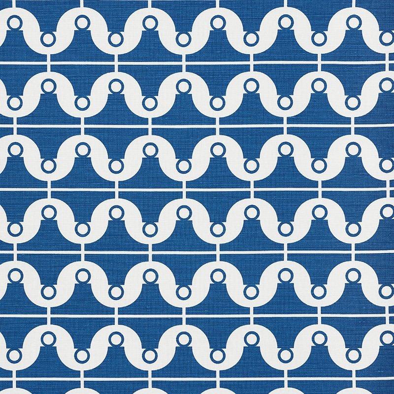 Purchase sample of 177130 London Bridge, Blue by Schumacher Fabric