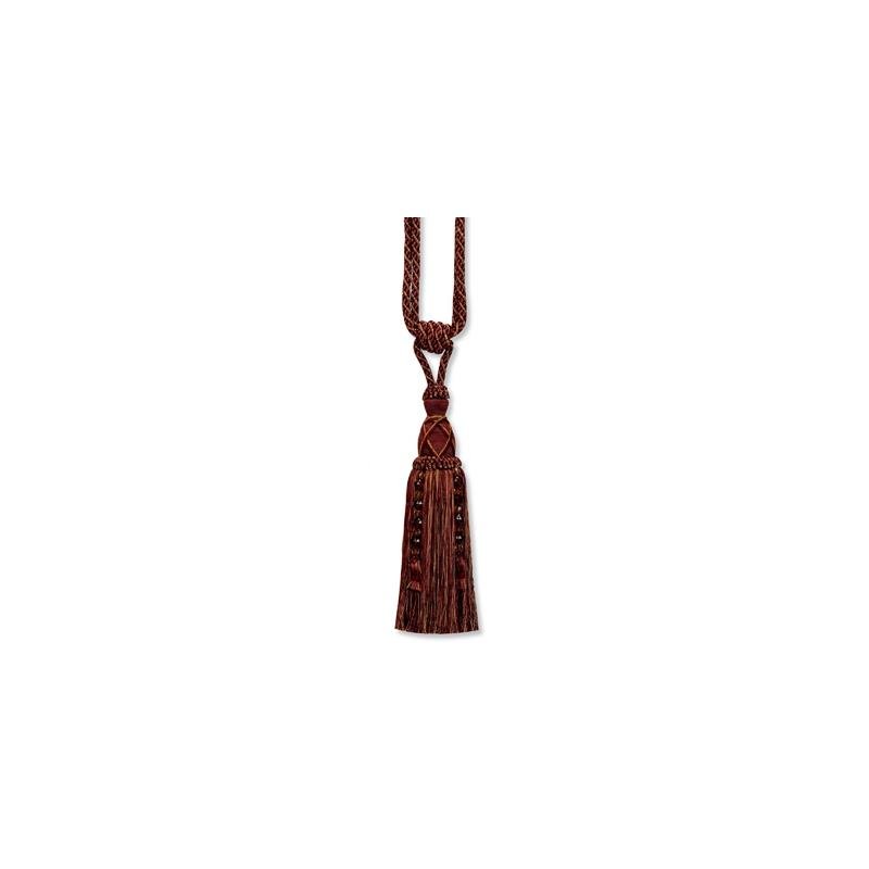 Sample Traditional Tie Back Bordeaux Robert Allen Fabric.
