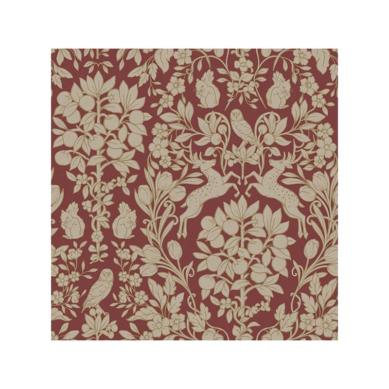 Sample M1685 Archive Collection, Richmond Maroon Floral Wallpaper by Brewster
