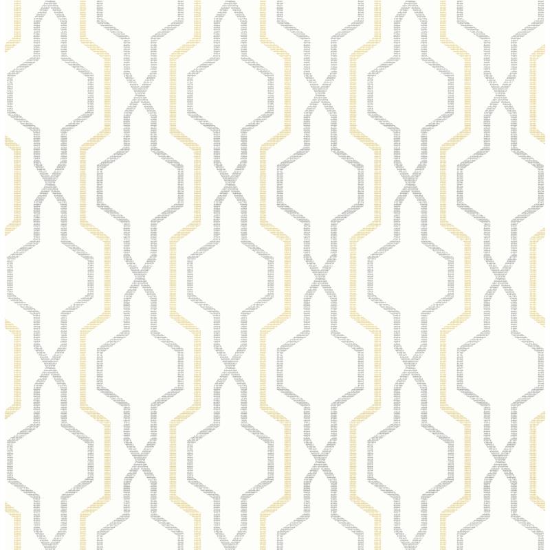 Sample 2973-90604 Daylight, Rion Yellow Trellis by A-Street Prints Wallpaper