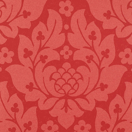 Select 5003672 Fiore Damask Berry Schumacher Wallpaper