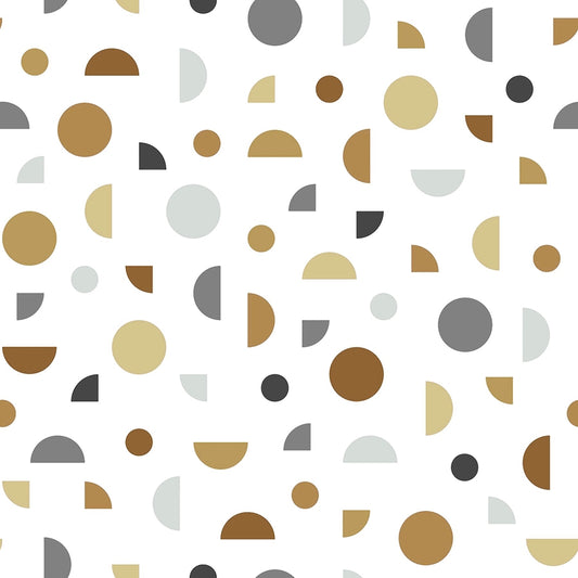 Save 4060-139278 Fable Marilee Neutral Circles Wallpaper Neutral by Chesapeake Wallpaper