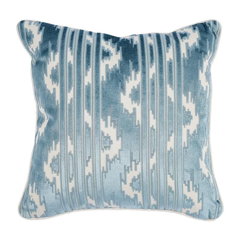 So8032004 | Murat Velvet 18" Pillow, Sky - Schumacher Furniture and Accessories