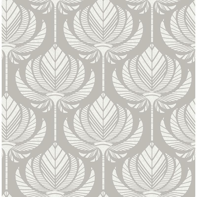 Sample 4014-26425 Seychelles, Palmier Grey Lotus Fan Wallpaper by A-Street Prints Wallpaper