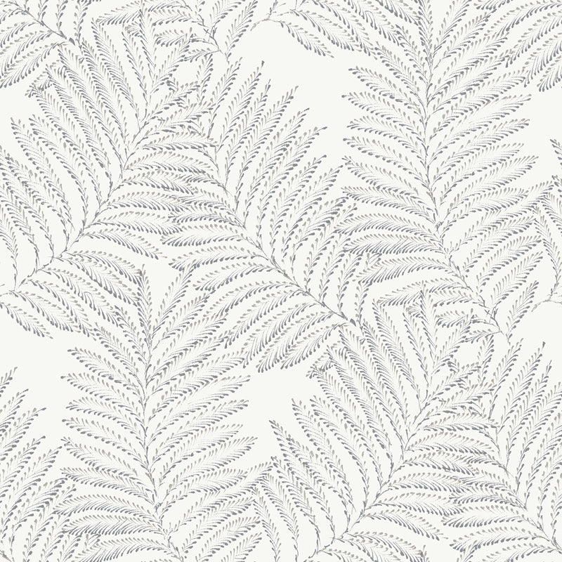 Sample 2973-90505 Daylight, Finnley Grey Inked Fern by A-Street Prints Wallpaper