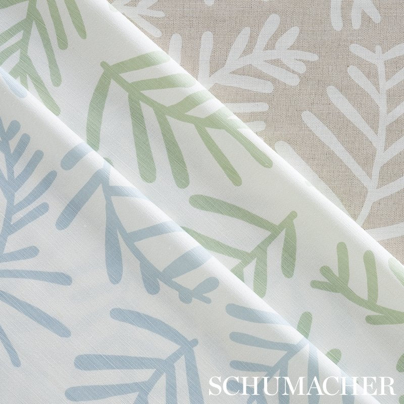 Find 179910 Tiah Cove Sage Leaf By Schumacher Fabric