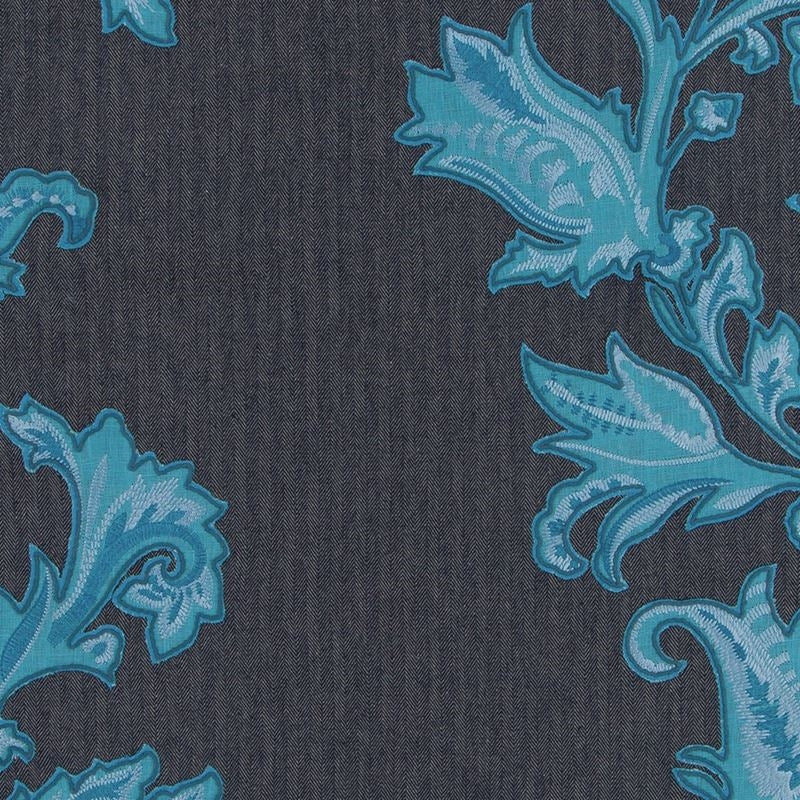 253589 | Corded VineIndigo - Beacon Hill Fabric