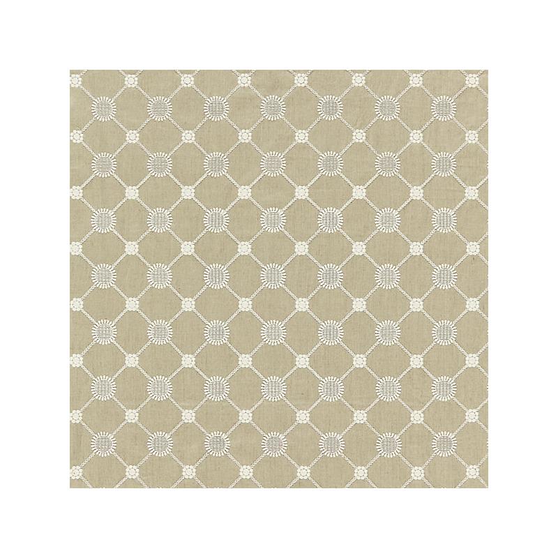 Sample 27161-001 Gustavian Diamond, Flax - Scalamandre Fabric (SC 000127161)