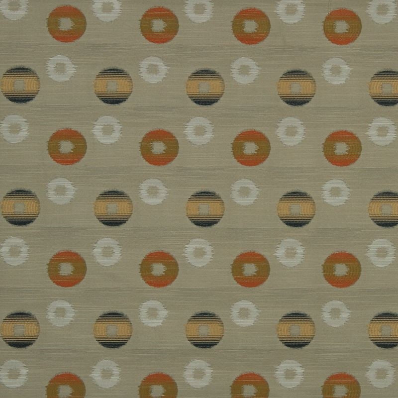 Sample Bold Rings Linen Robert Allen Fabric.