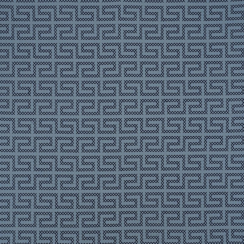 Purchase sample of 70235 A Maze Embroidery, Cadet by Schumacher Fabric