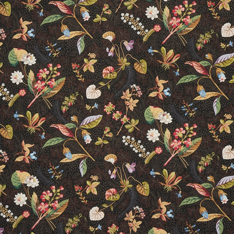 Purchase sample of 180090 Blackwell Linen, Noir by Schumacher Fabric