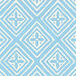 Sample 2490-20WP Fiorentina, Bali Blue on Off White by Quadrille Wallpaper