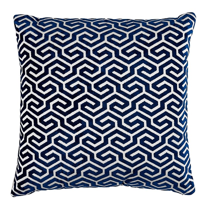 So6942307 The Wave 24" Pillow Navy By Schumacher Furniture and Accessories 1,So6942307 The Wave 24" Pillow Navy By Schumacher Furniture and Accessories 2