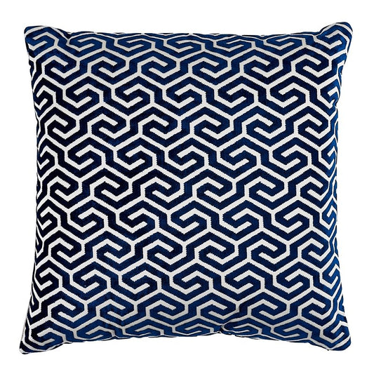 So6942307 The Wave 24" Pillow Navy By Schumacher Furniture and Accessories 1,So6942307 The Wave 24" Pillow Navy By Schumacher Furniture and Accessories 2
