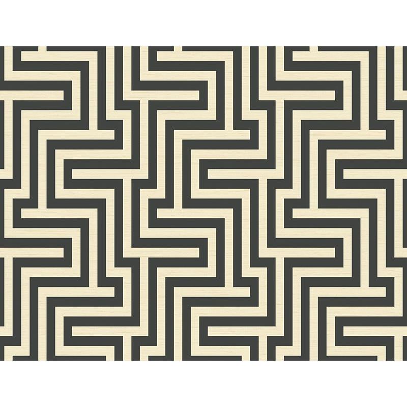 Sample TA20400 Tortuga, Black, Geometric by Seabrook Wallpaper