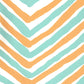 Sample AP950-10 Zig Zag Multi Color, Turquoise yellow on Almost White by Quadrille Wallpaper