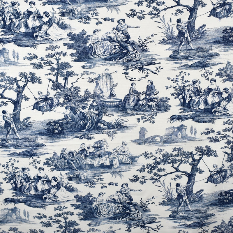 Save S2508 Sapphire Blue Toile Greenhouse Fabric