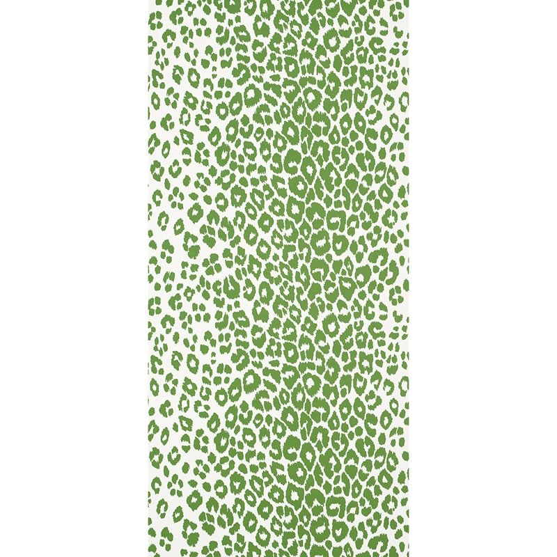 5007015 | Iconic Leopard, Green - Schumacher Wallcovering