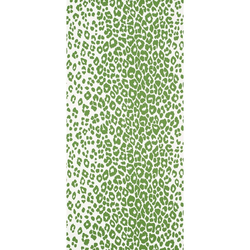 Select 5007015 Iconic Leopard Green Schumacher Wallcovering Wallpaper