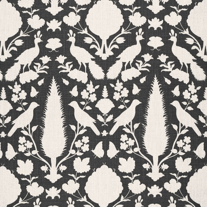 Purchase sample of 173563 Chenonceau, Charcoal by Schumacher Fabric