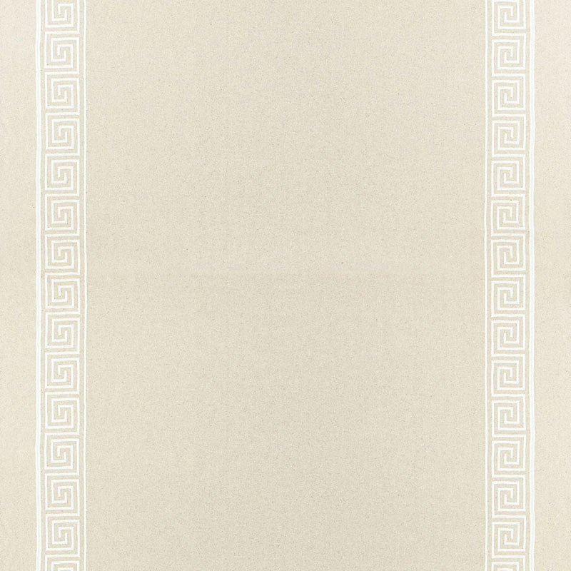 Purchase sample of 65252 Greek Key Embroidery Ii, Oyster by Schumacher Fabric