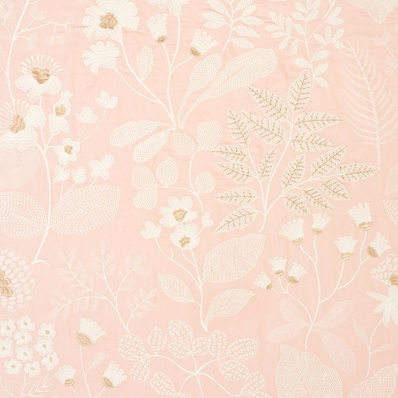 Save 78310 Emaline Embroidery Blush by Schumacher Fabric