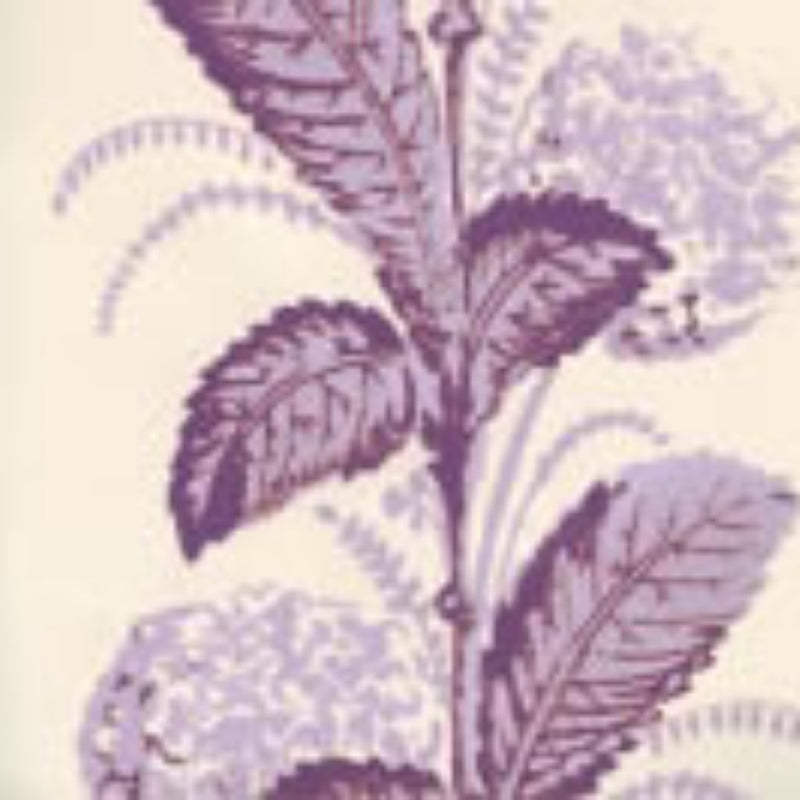 Sample 303309WP Climbing Hydrangea, Lilac On Almost White by Quadrille Wallpaper