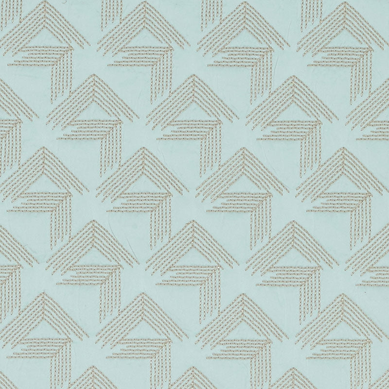 Purchase sample of 69435 V Step, Ice by Schumacher Fabric