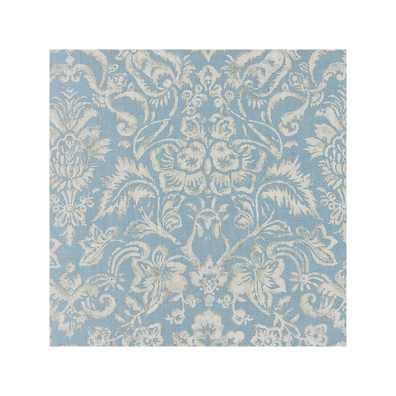 Acquire 16598-002 Mansfield Damask Print Bluestone  Silver by Scalamandre Fabric