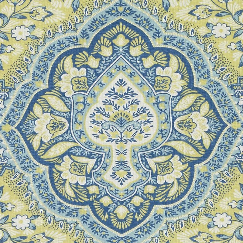 De42569-542 | Blue/Yellow - Duralee Fabric