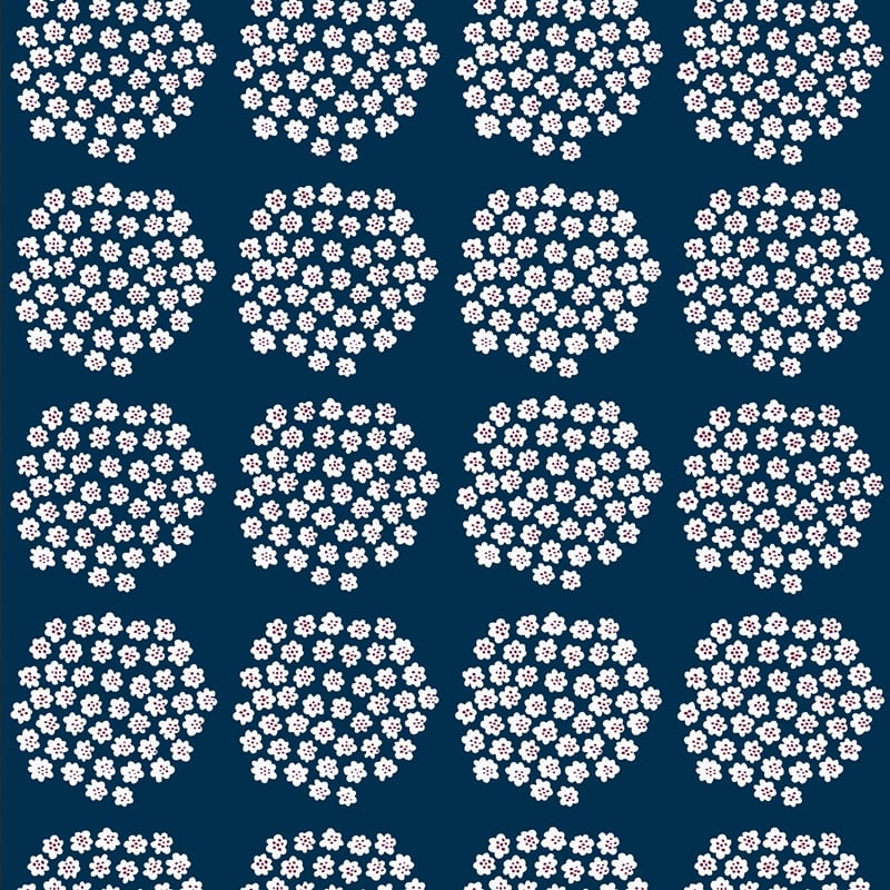 MKS4498 Marimekko Navy Puketti Peel &amp; Stick Wallpaper by NuWallpaper