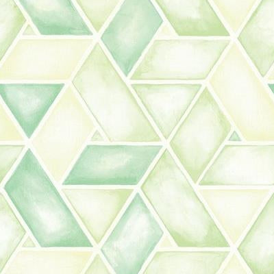 Select LG91304 Lugano Green Geometric by Seabrook Wallpaper