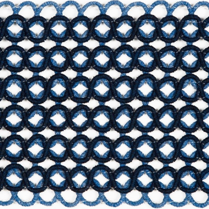 T30790.55.0 | Hammock Border, Nautical Dark Blue - Kravet Design Fabric