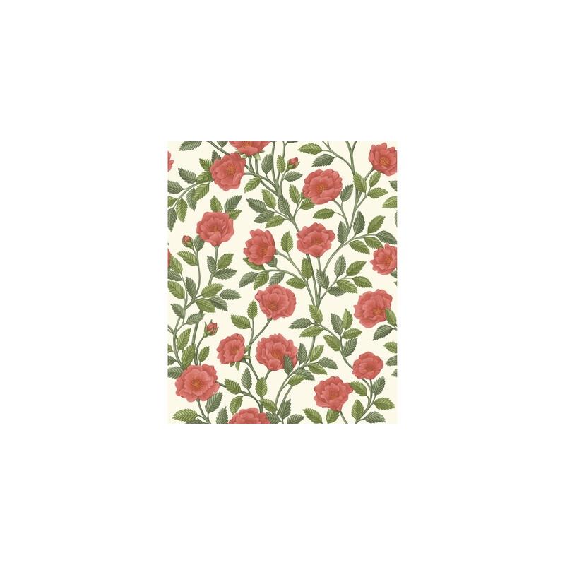 Sample 118/7013 Hampton Roses RandSgrn/Pmnt Botanical Cole and Son Wallpaper