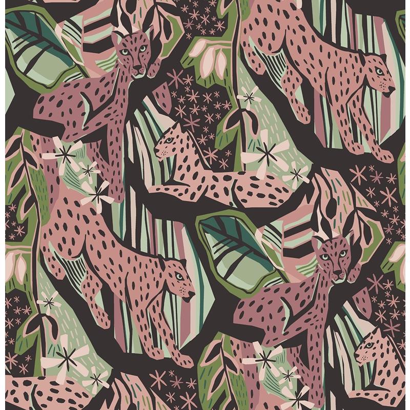 PLS4218 Pip &amp; Lo Plum Cat Nap Peel &amp; Stick Wallpaper by NuWallpaper