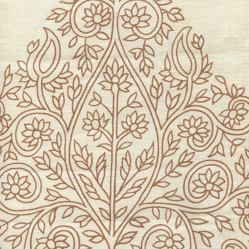 Sample HC1480P-02WP Taj, New Tabacco On Off White by Quadrille Wallpaper