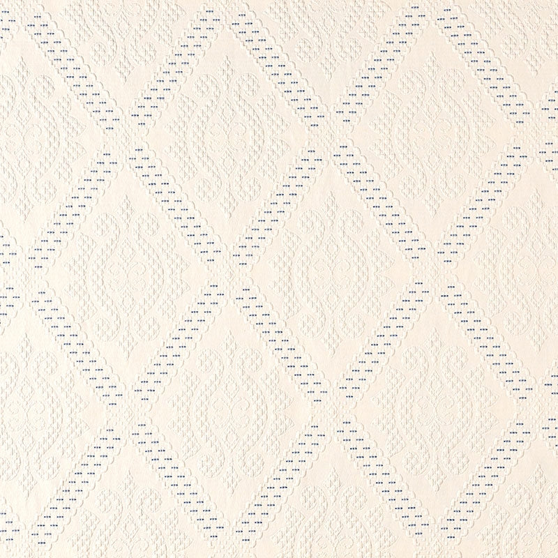 Purchase sample of 69131 Eugenie, Ivory / Bleu by Schumacher Fabric