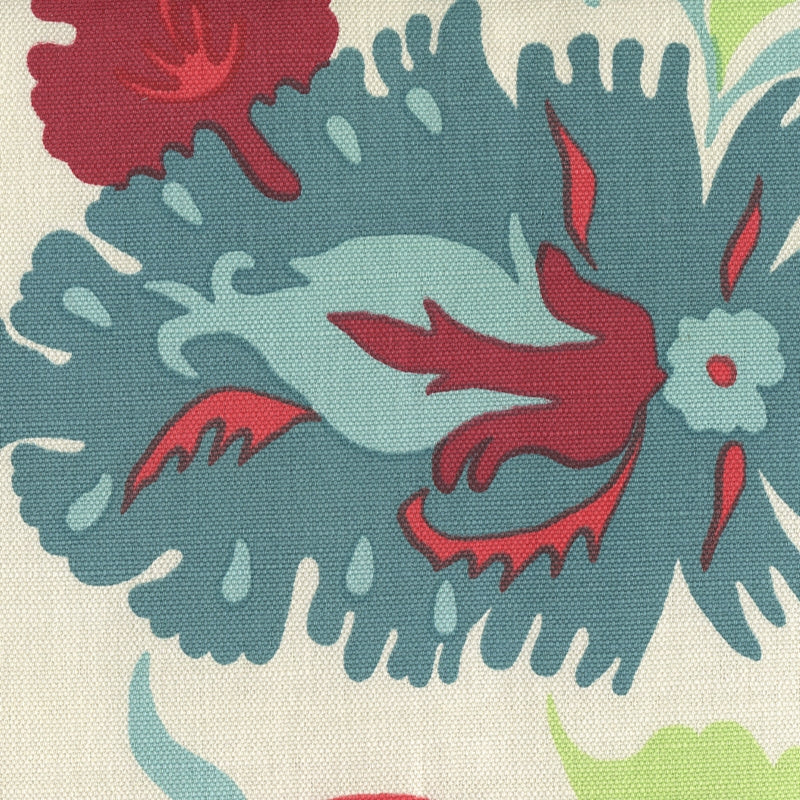 Looking 306225W Uzbek Multi Red Greens Blues by Quadrille Wallpaper