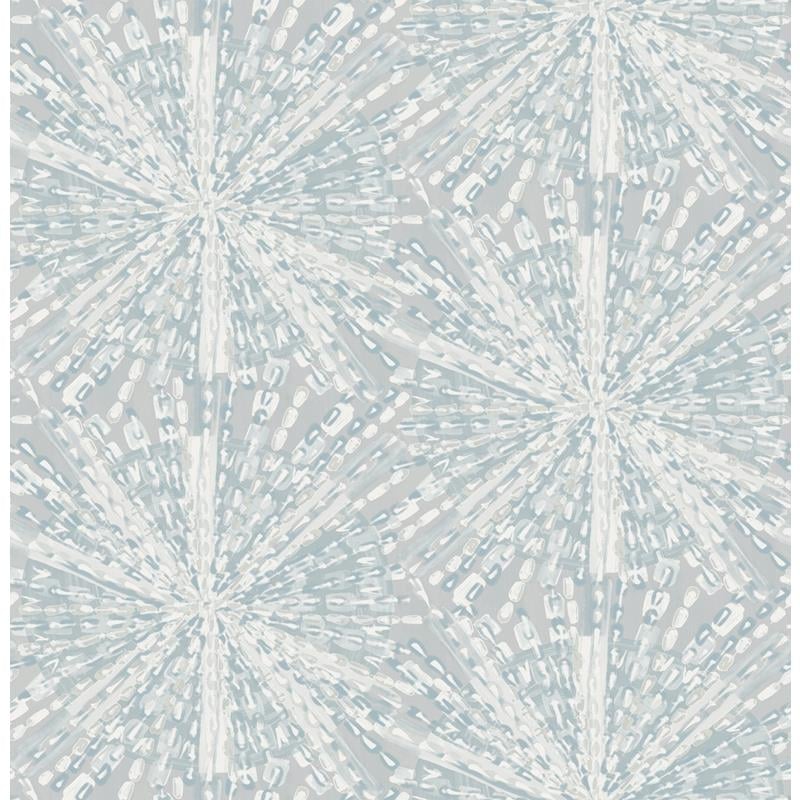 LLS4118 Lisa Love Grey Blue Sunburst Peel &amp; Stick Wallpaper by NuWallpaper