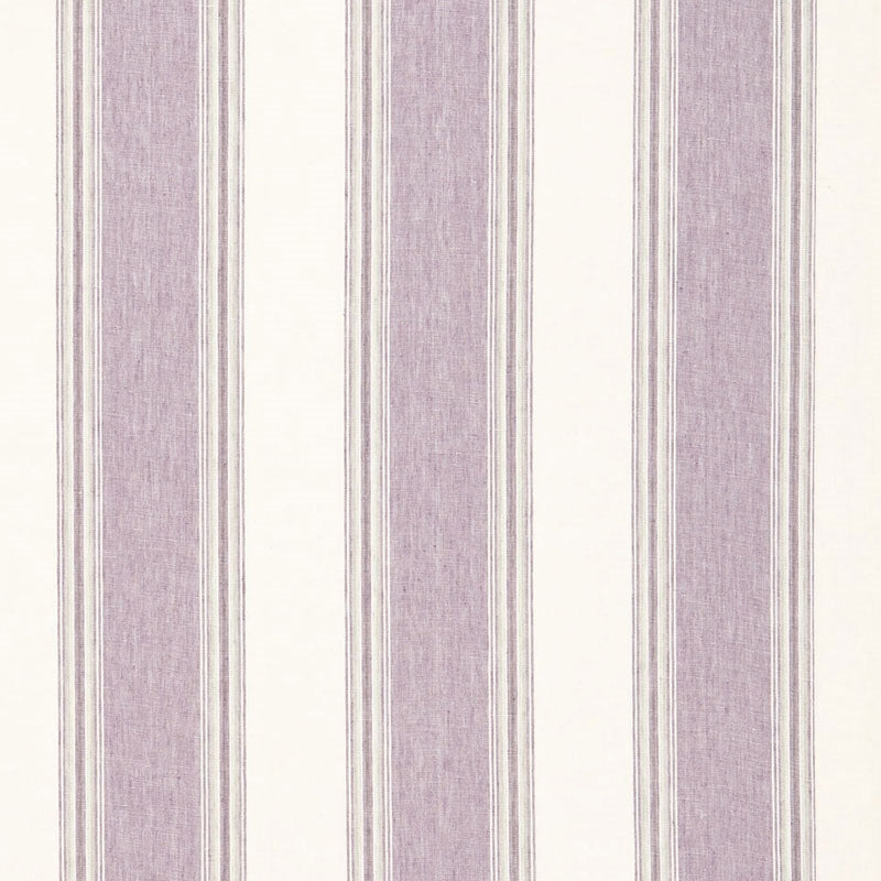 Purchase sample of 66083 Savannah Linen Stripe, Lavender by Schumacher Fabric