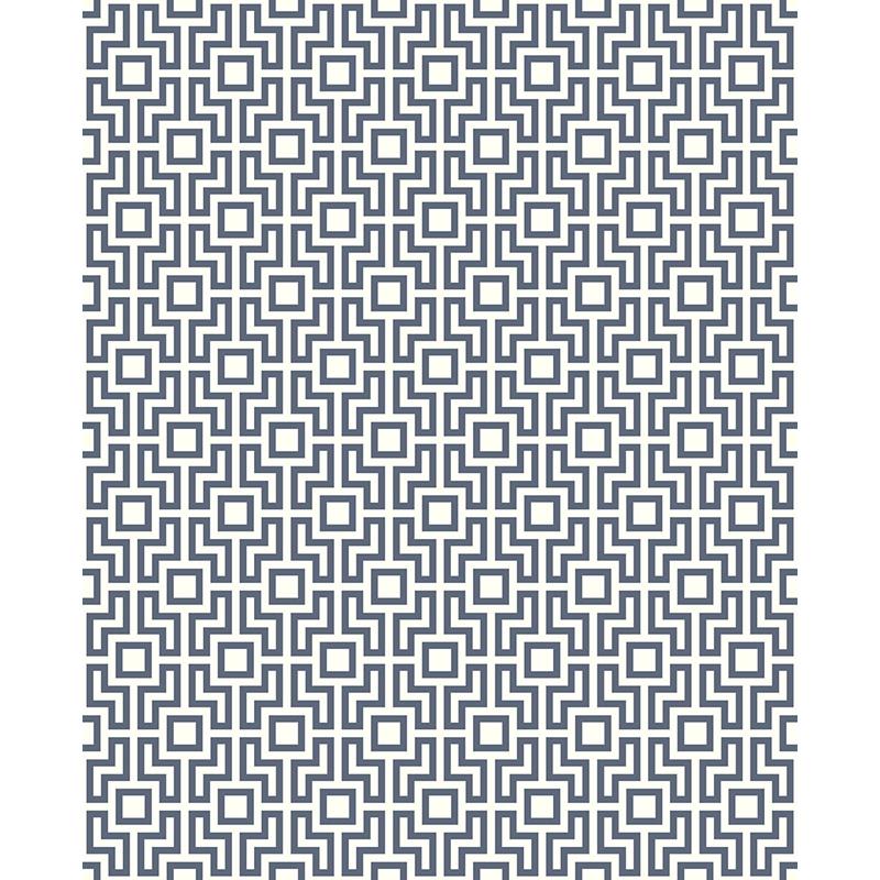 Sample 2782-24535 Boxwood Blue Geometric Habitat by A-Street Prints