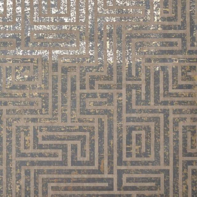 Purchase Y6220204 Mid Century A Maze color Blacks Metallic by York Wallpaper