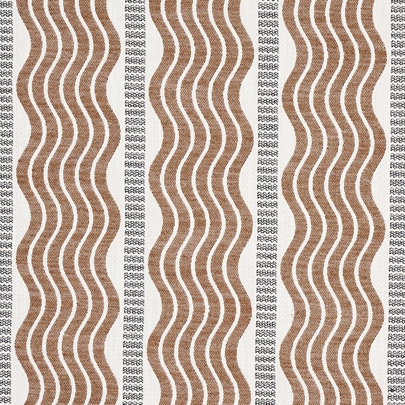 Purchase sample of 79942 Sina Stripe, Brown by Schumacher Fabric